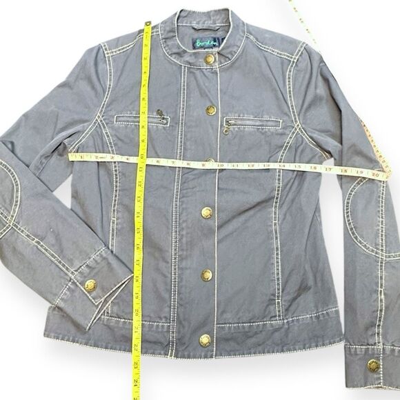 BODEN Women’s Gray Blue Button Front Utility Jacket Size 10 Style #WE212 - Picture 6 of 6